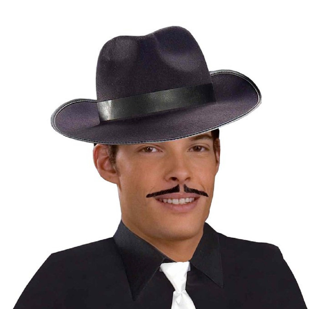 Adult Mens 20'S 20S Gangster Moustache Mustache Facial Hair Costume