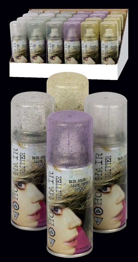 Temporary Glitter Hair Color Spray Hairspray Halloween Makeup Make Up