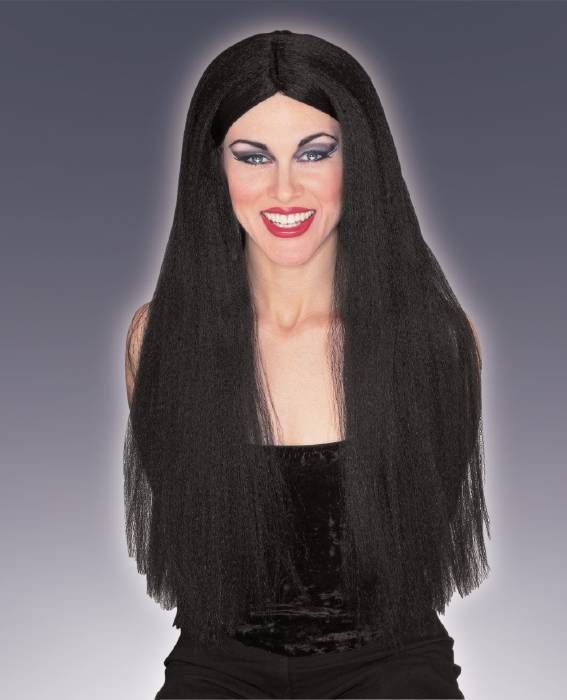 30" Extra Long Straight Wig Hair Witch Halloween Costume Accessory NEW