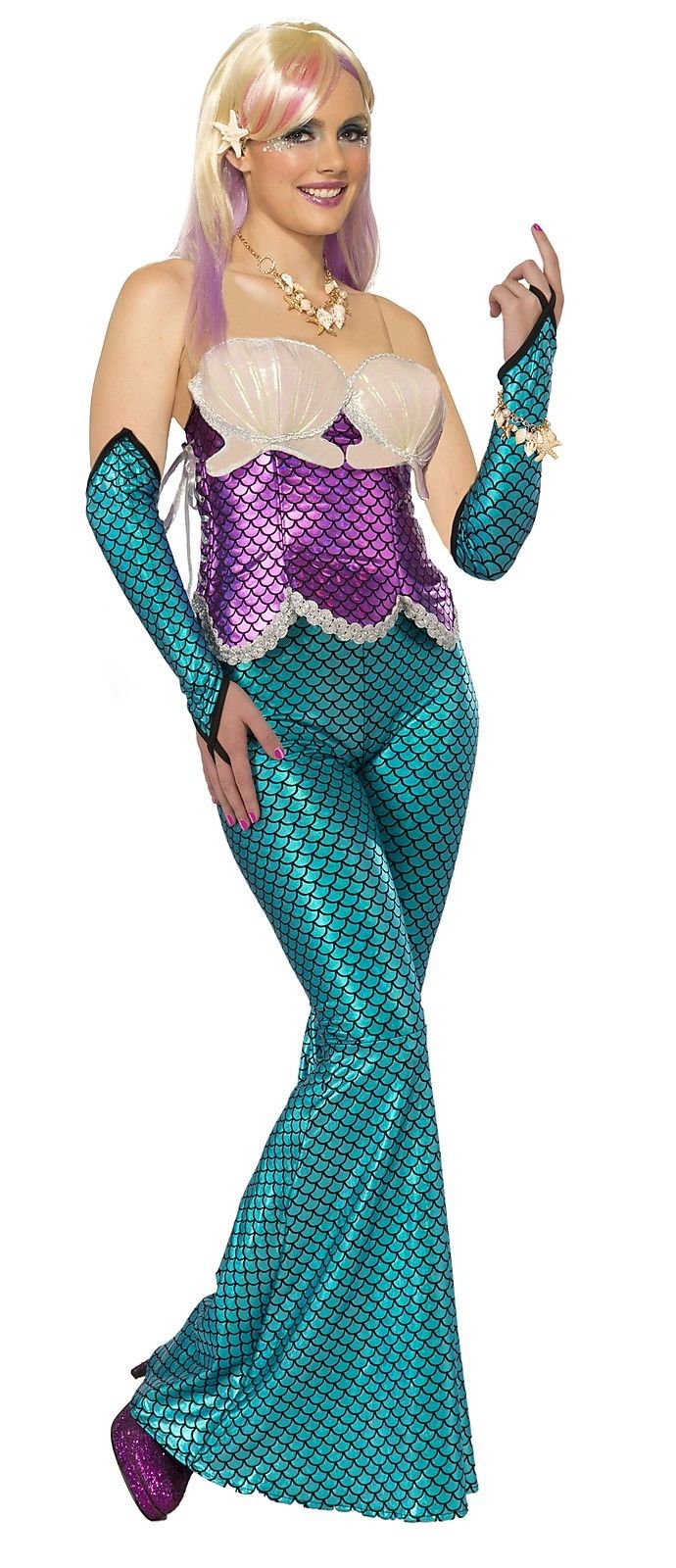 Sexy Glitter Mermaid Under the Sea Seashell Corset Womens Costume Accessory eBay