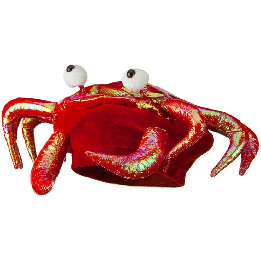 Red Novelty Lobster Crab Seafood Hat Costume Accessory Adult Fish Cap