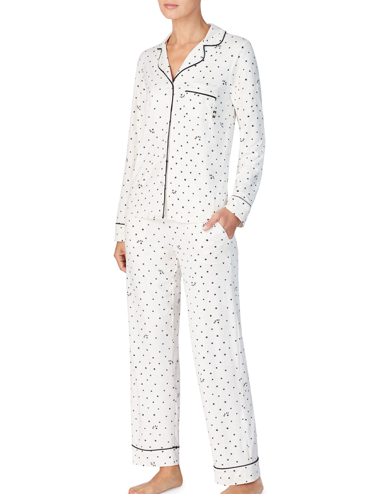 DKNY The Wishlist Pyjama Set 2119478F Long Sleeve Fleece Branded Night Pyjamas