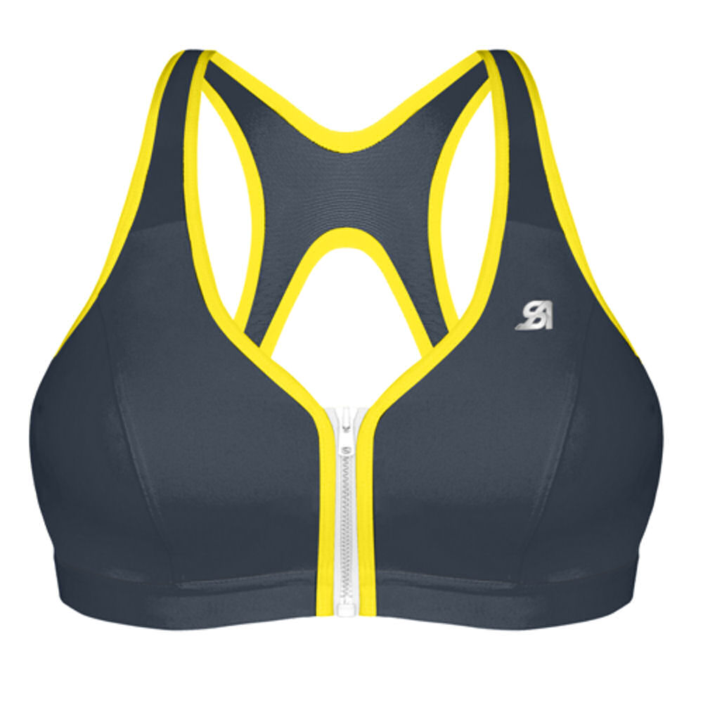 Reggiseno Sportivo ASSORBITORE Shock attivo effetto Medio S00BW cerniera anteriore Racerback