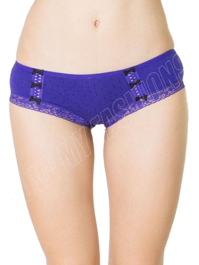 New Womens Ladies Polka Dot Knickers Pants Sexy Lace Briefs Underwear