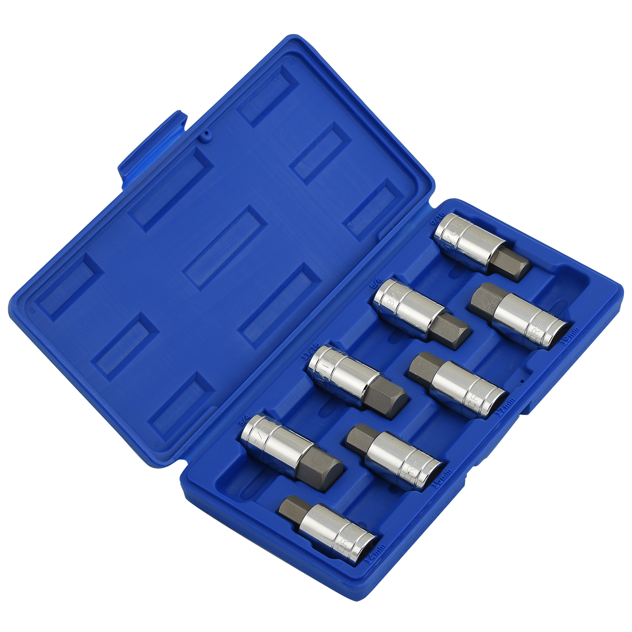 1/2" Drive Jumbo Hex Bit Sockets 8pc SAE & Metric Set Standard Allen Wrench eBay