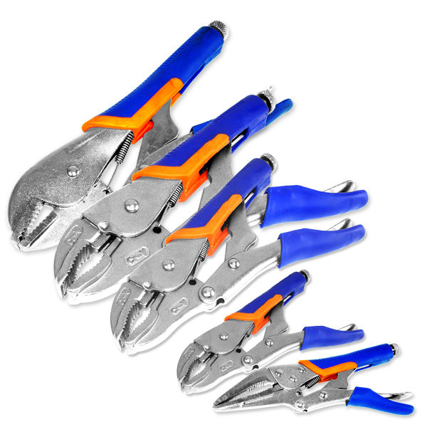 5pc Locking Plier Soft Grip w/ Vise Jaws Locking Adjustable Grips Tool Set