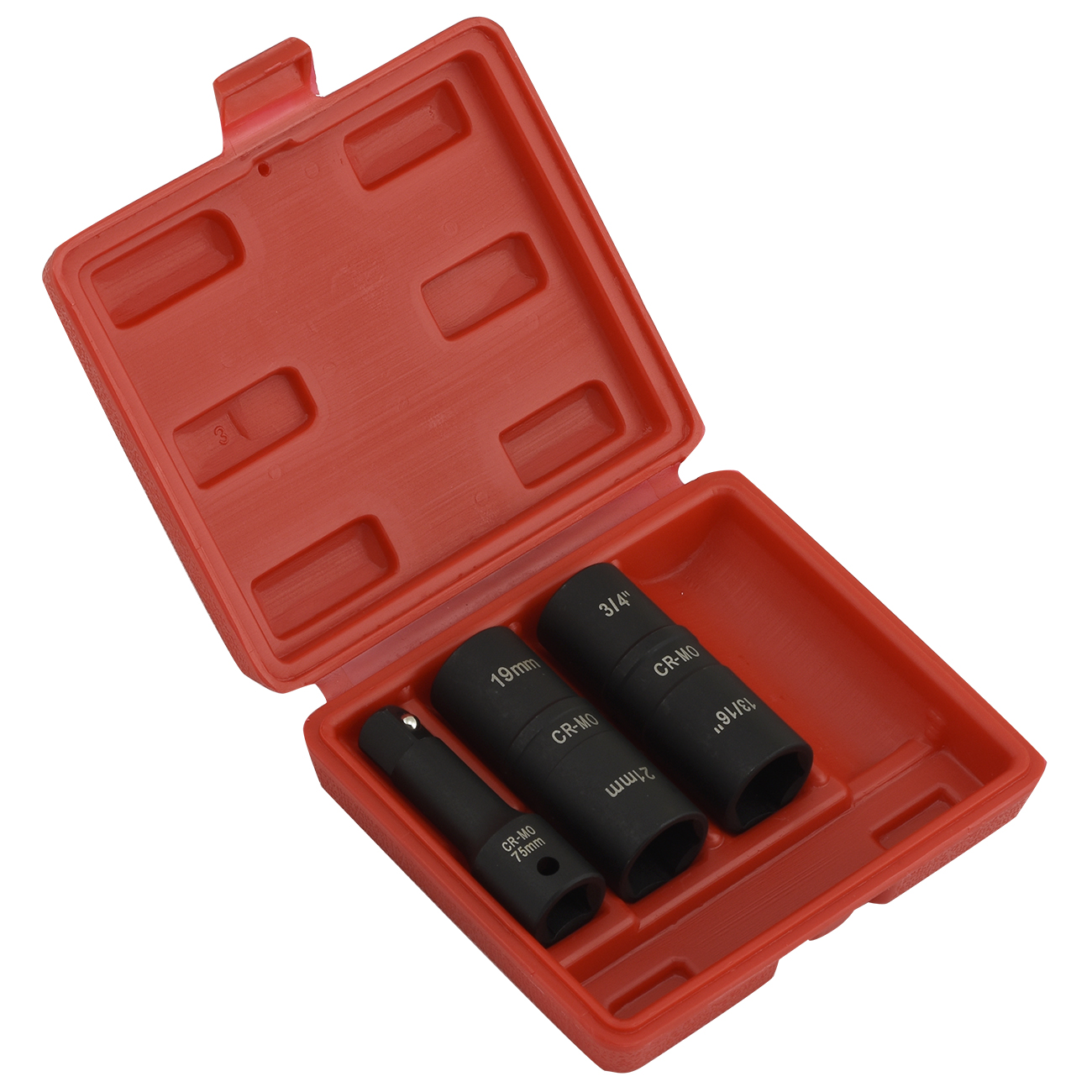 Flip Impact Socket 3pc Pro Set Thin Wall 1/2" inch Drive Metric SAE