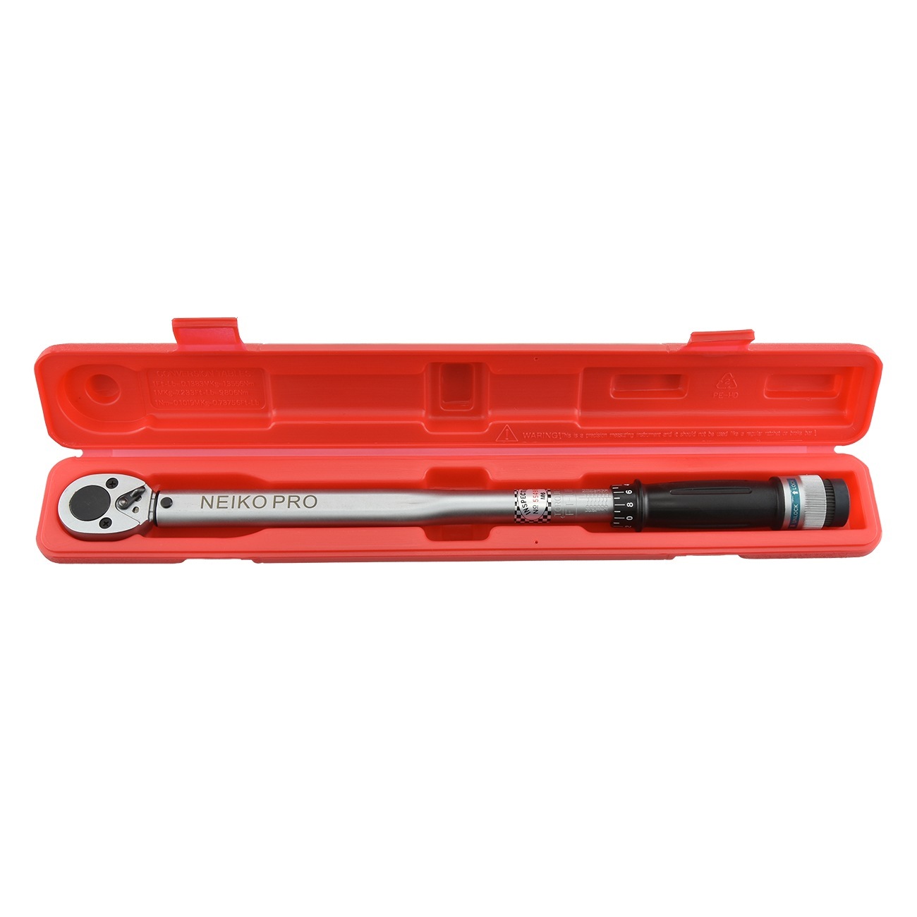 Torque Wrench w/ Automatic Gauge 1/2" inch Drive 30' 150' ft/lb Hand