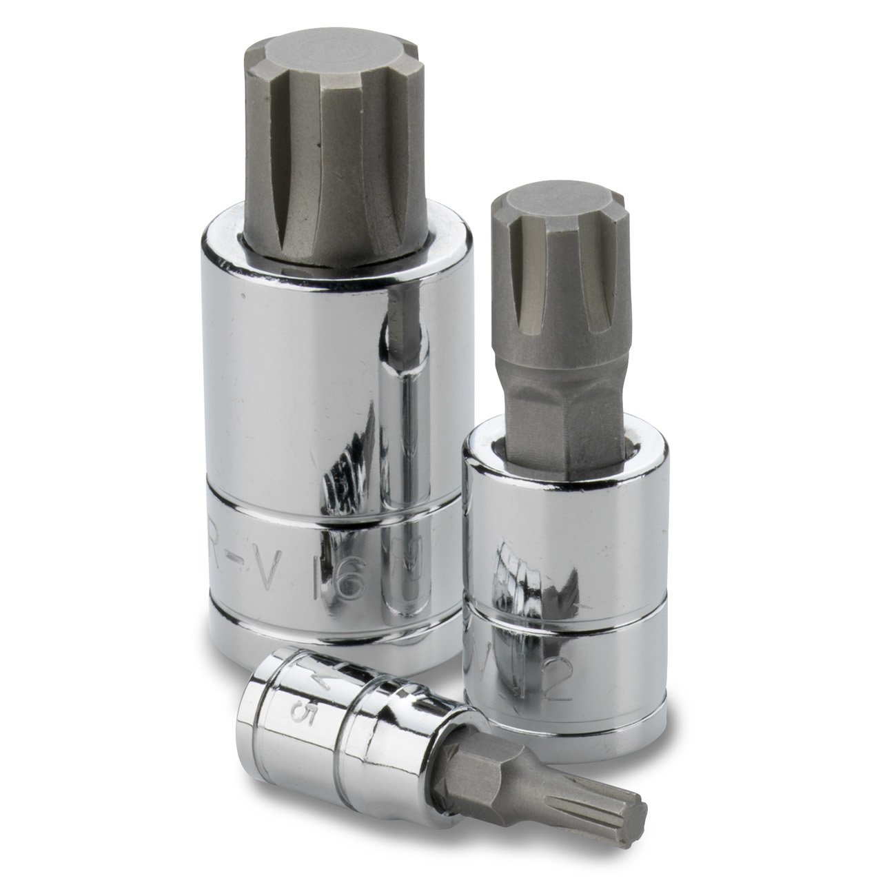 Ribe Bit Sockets 13pc Polydrive Set 1/4" 3/8" 1/2" Drive Wrench 6