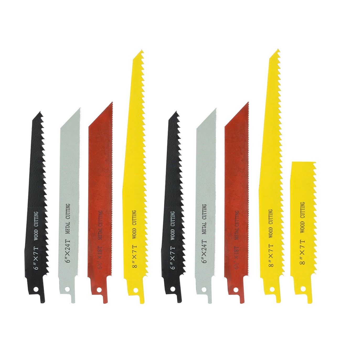 Reciprocating Saw Blades 10pc Set Electric Sawzall Hackzall Metal