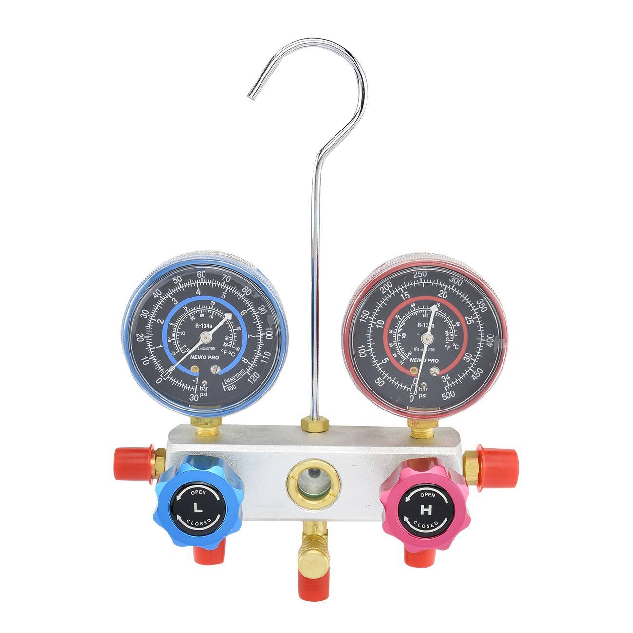 A/C Manifold Gauge Set R134a HVAC Colored Hose Air Conditioner