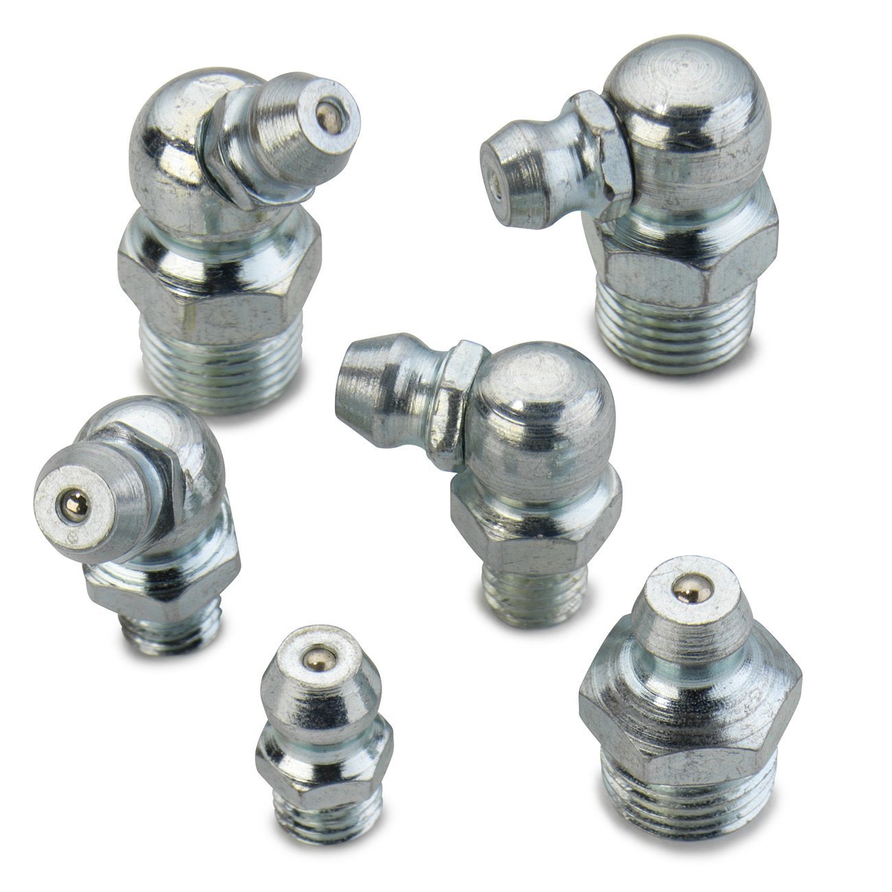 220-Piece Metric & SAE Grease Zerk Fittings Kit – Hydraulic Lubrication Assortment, Valley/AJ – 40586