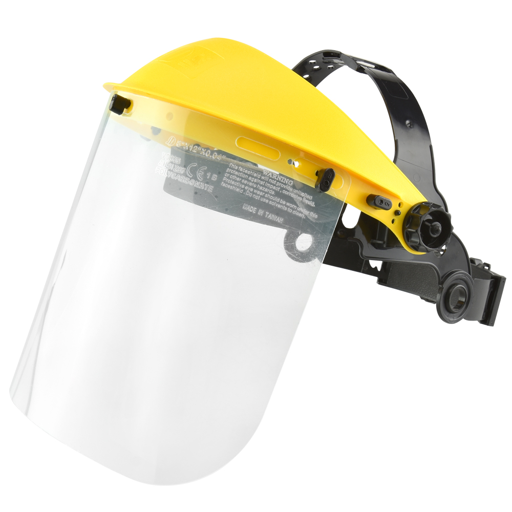 Protective Face Shield 2 in 1 Clear & Steel Mesh Face & Eye Safety