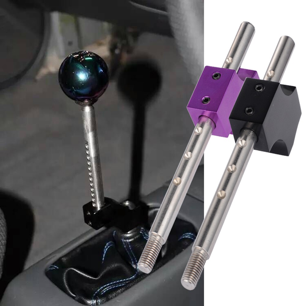 1Pcs Black Shift Knob Extender Extension M10X1.5 Lever Gear Shifter For