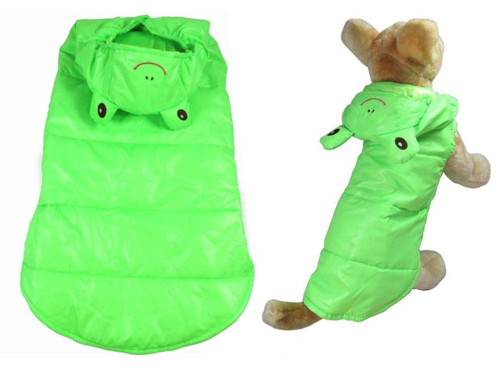 Frog Costume Windproof Coat Jacket Vest Dog Clothes Boy Girl Medium