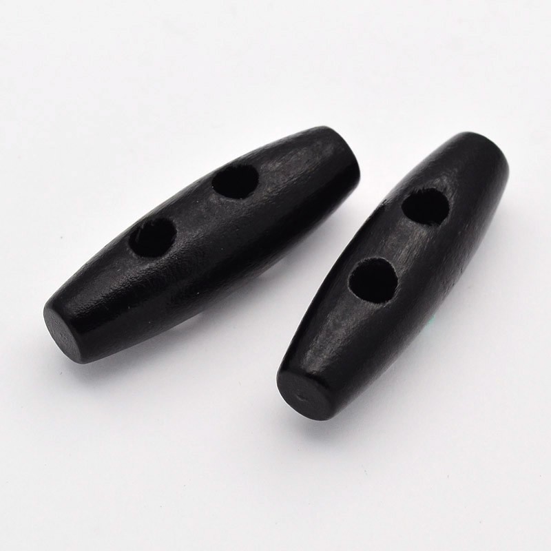 50pcs 2Hole Rice Wooden Toggle Buttons Sewing Garment Sew on Craft DIY