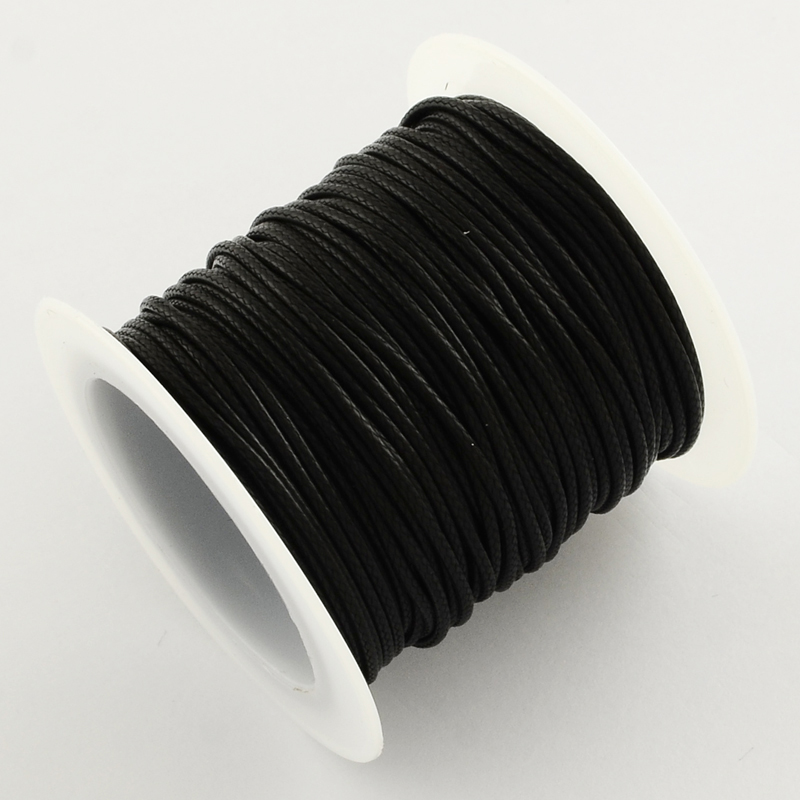 1Roll Waxed Polyester Cord 1mm Thread String Line Braided Craft Jewelry