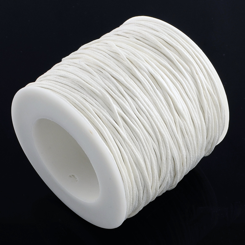 1Roll Waxed Cotton Thread Cord Beading String Wire Rope 1mm Craft