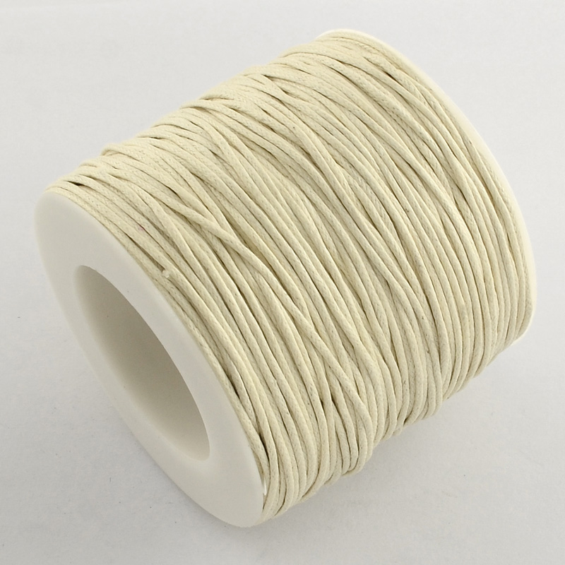 1Roll Waxed Cotton Thread Cord Beading String Wire Rope 1mm Craft