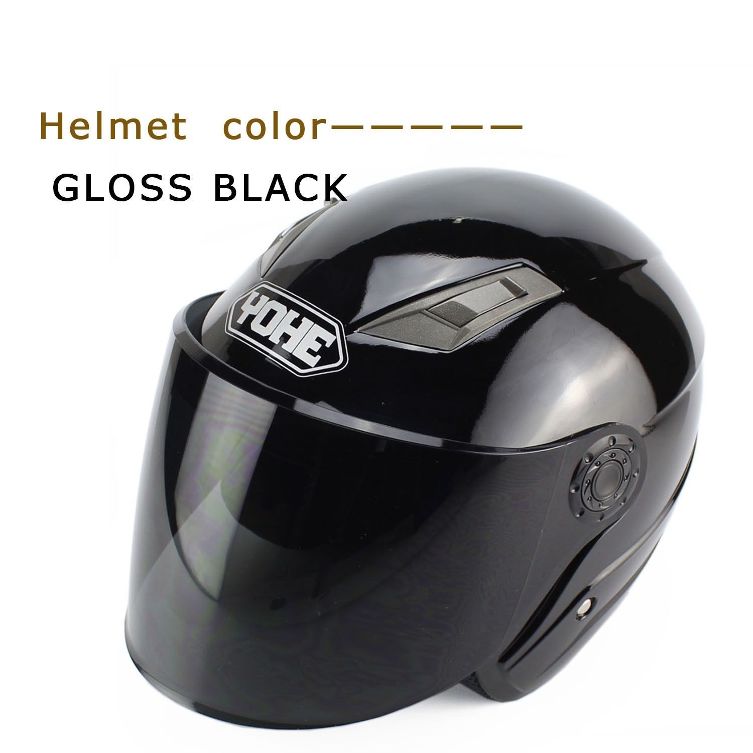 3 4 Open Face Motorcycle Protect Helmet with Full Face Shield Visor