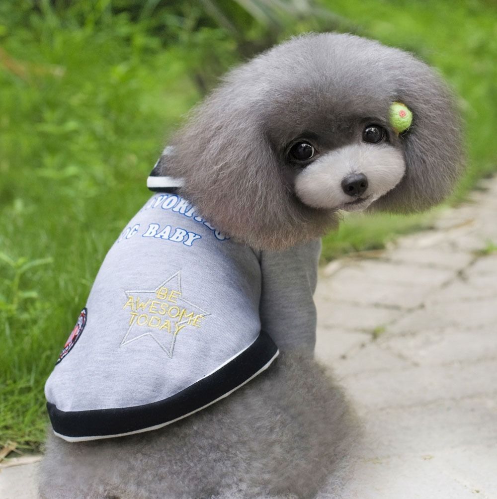 Cotton Striped Hoodie Coat Sweater Jacket Jumper Small Boy Dog Clothes