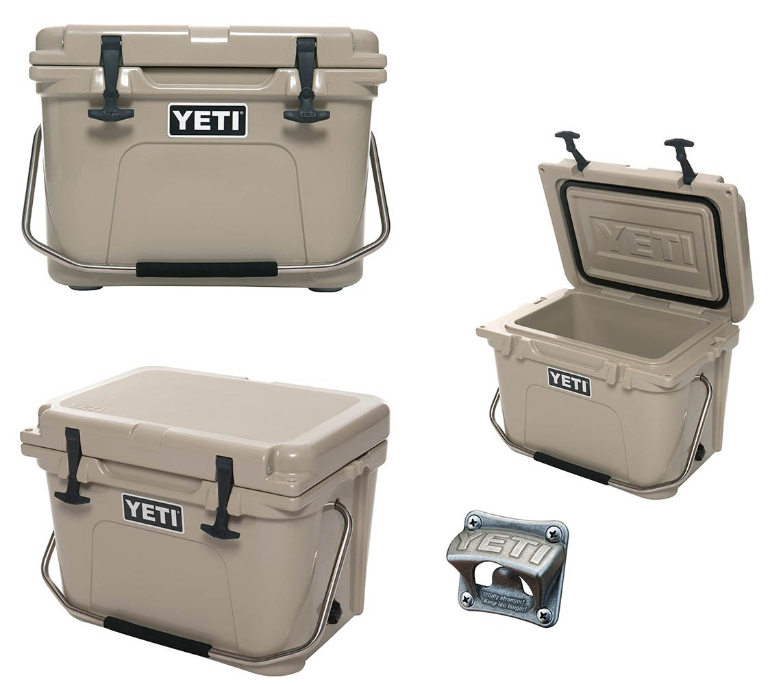 YETI COOLER TAN ROADIE 20 COOLER SIZE 20 NEW YR20T FREE YETI BOTTLE