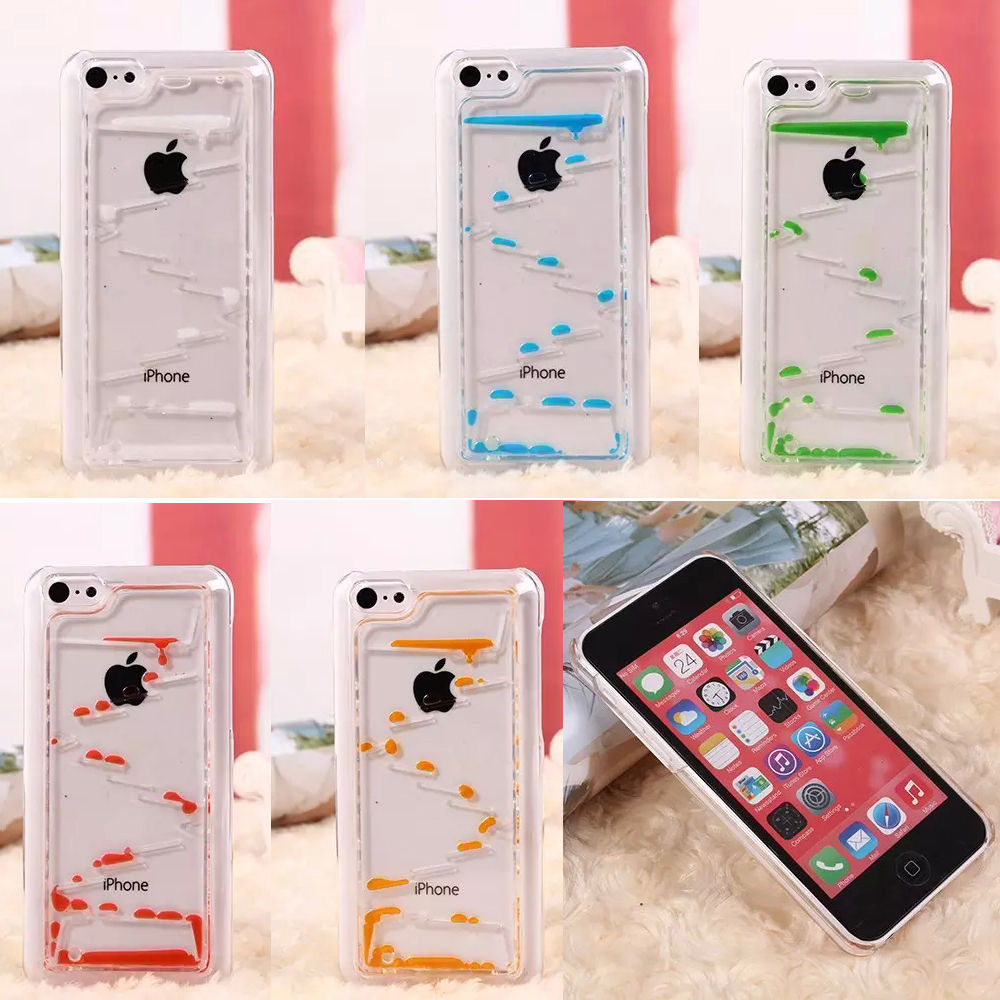 Drip Drop Game Liquid Dynamic Water Case Back Cover Skin for iPhone 5