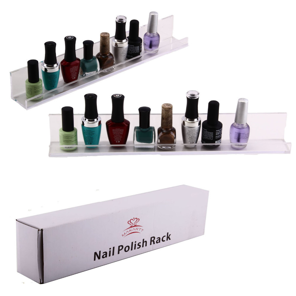 Nail Polish Racks Nail Polish Holder 3 Tier Wall Mount Acrylic Display