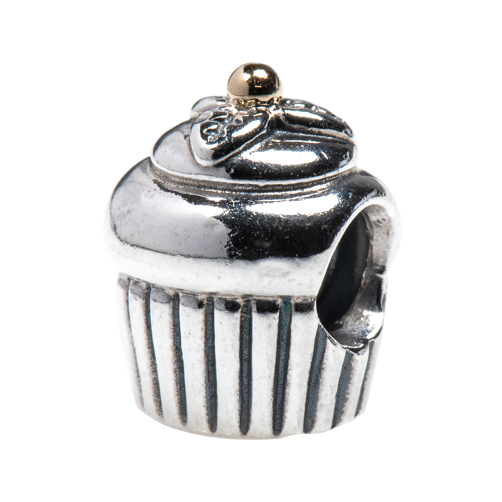 Pandora Cupcake Charm with 14kt Gold in 925 Sterling Silver, 790417 eBay