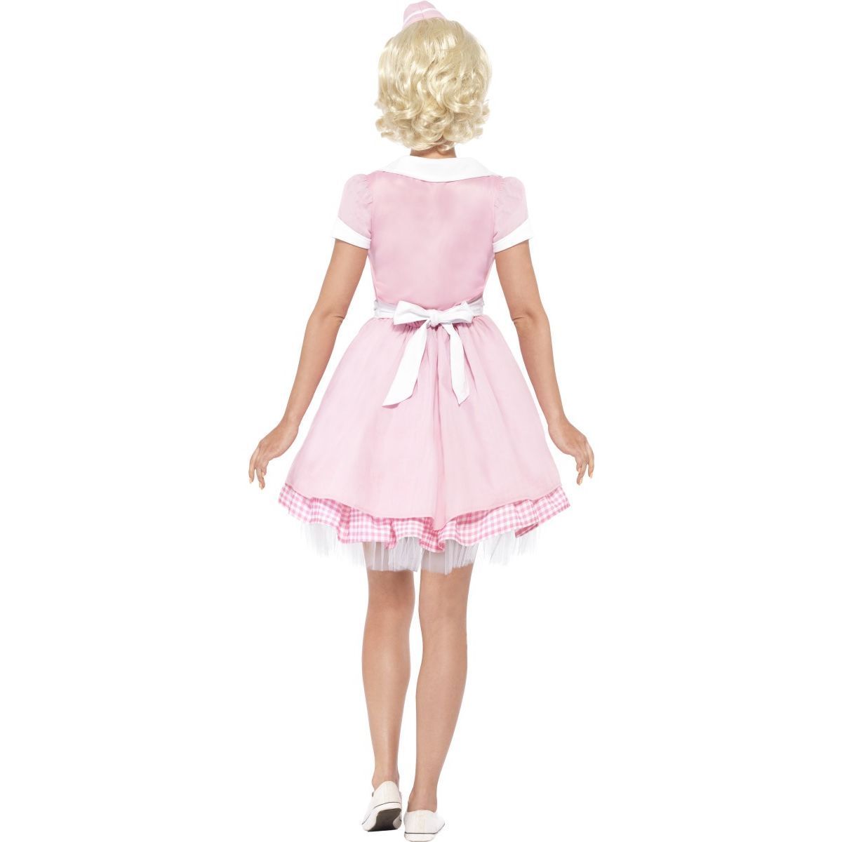 50s American Diner Girl Costume Waitress Womens Ladies Grease Fancy