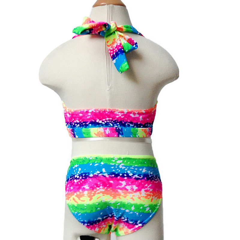 Girls Kids Rainbow Tankini Bikini Stripe Bathing Suit Beachwear Toddler 312Y eBay
