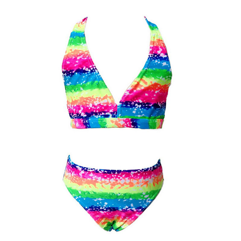 Girls Kids Rainbow Tankini Bikini Stripe Bathing Suit Beachwear Toddler 312Y eBay