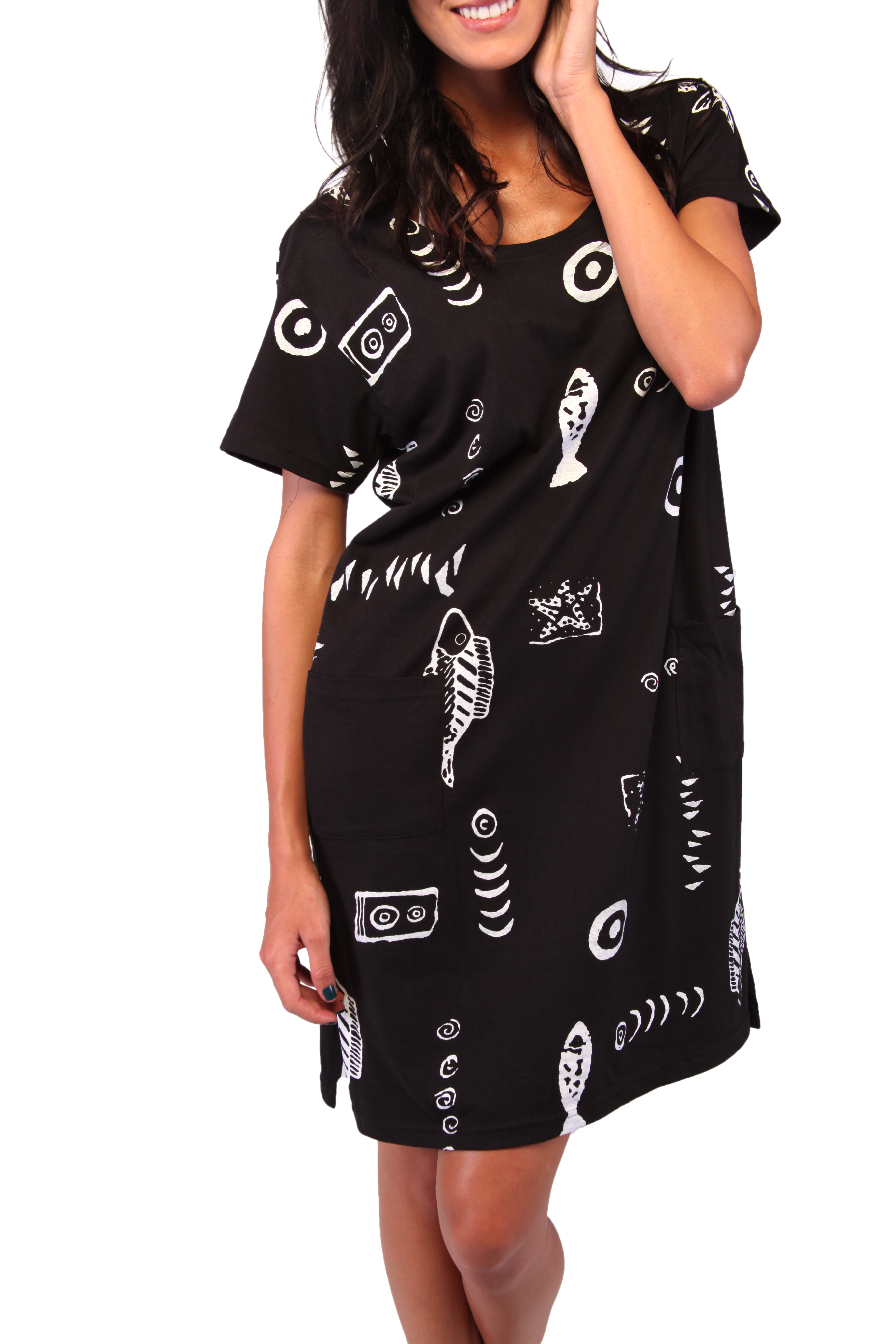 Ingear Women's Plus Size Dress Summer Beach Casual Short Cotton Cover