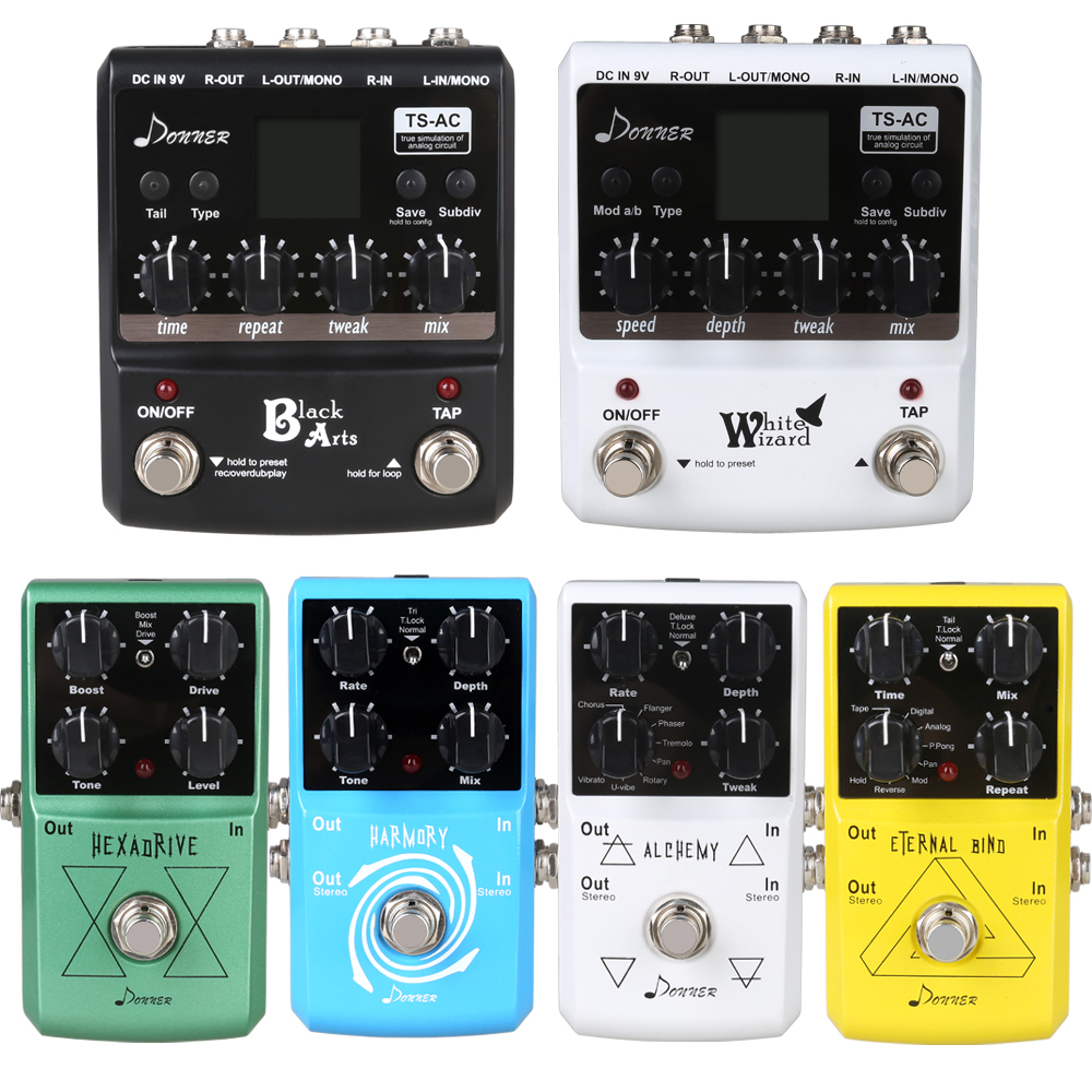 Donner White Wizard Digital Multi Modulation Guitar Effects Pedals US