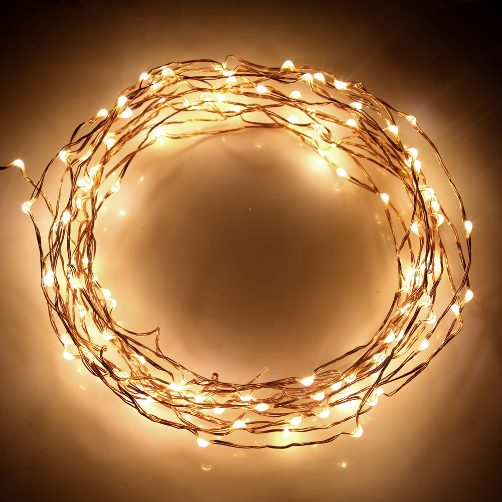 New 40ft 120 Micro LED String Lights on Copper Wire For Xmas With Power Adapter eBay