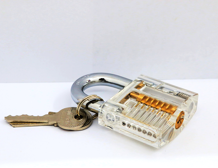 New Practice Padlocks with 24pcs Unlocking Lock Pick Set Key Extractor