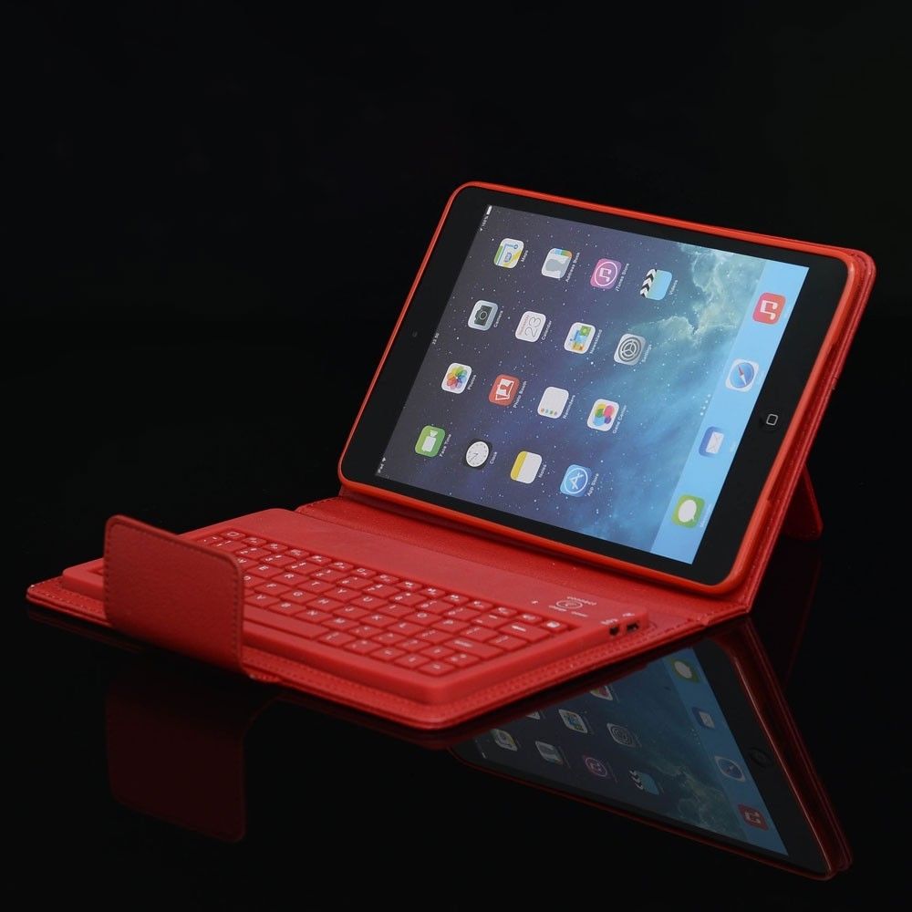 Stand PU Leather Case Cover with Bluetooth Keyboard Stylus for Apple