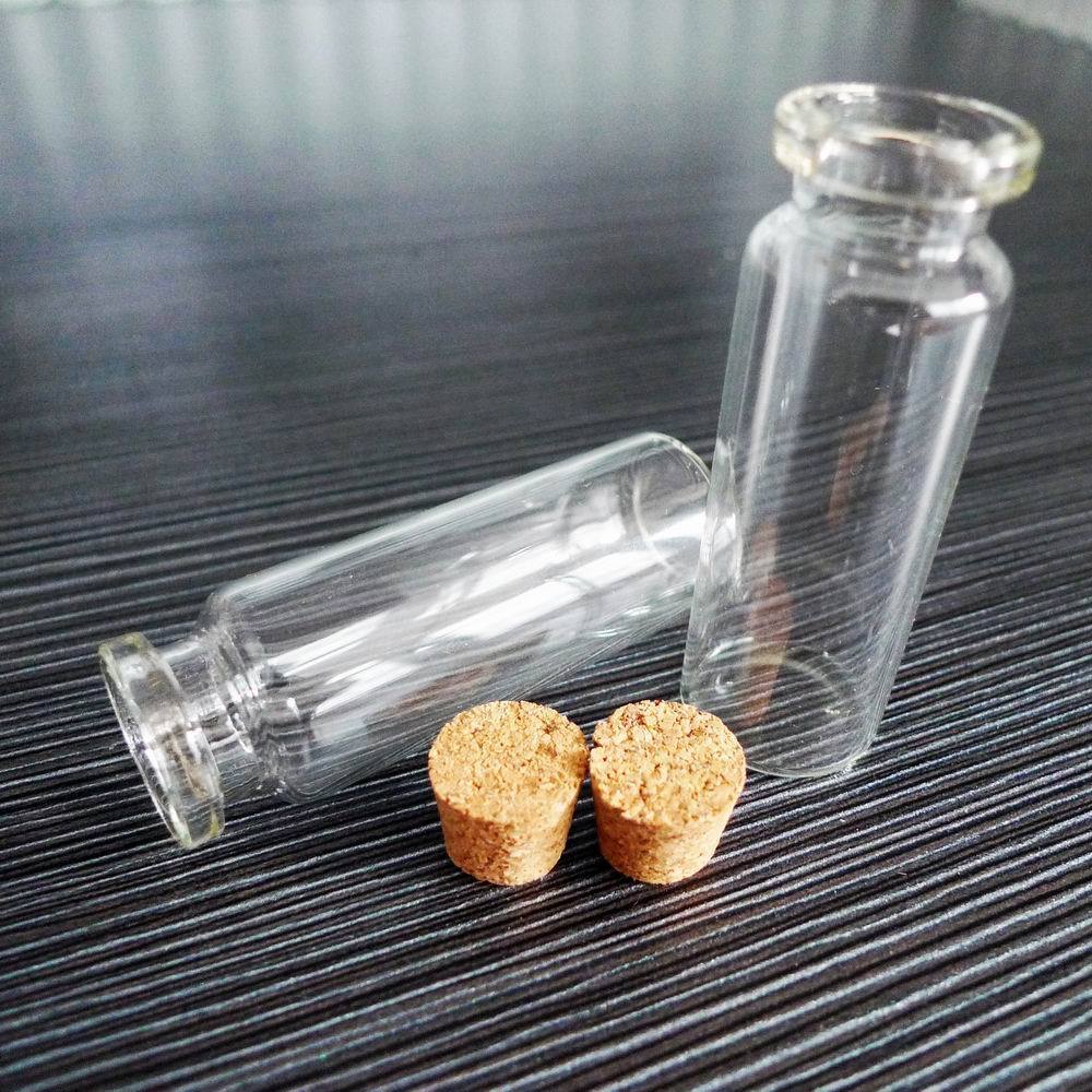 50x 15ml Tiny Small Clear Cork Vials Glass Bottles 22x62mm Bottle with