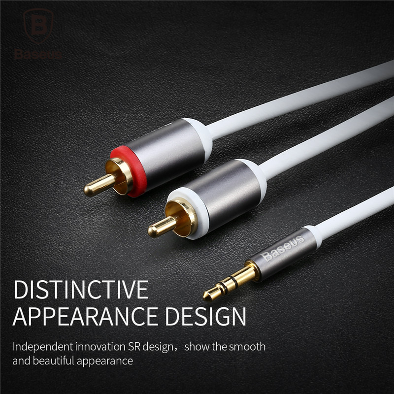 Highend 1.5M Stereo AUX Audio Cable extension 3.5mm male to 2RCA Male