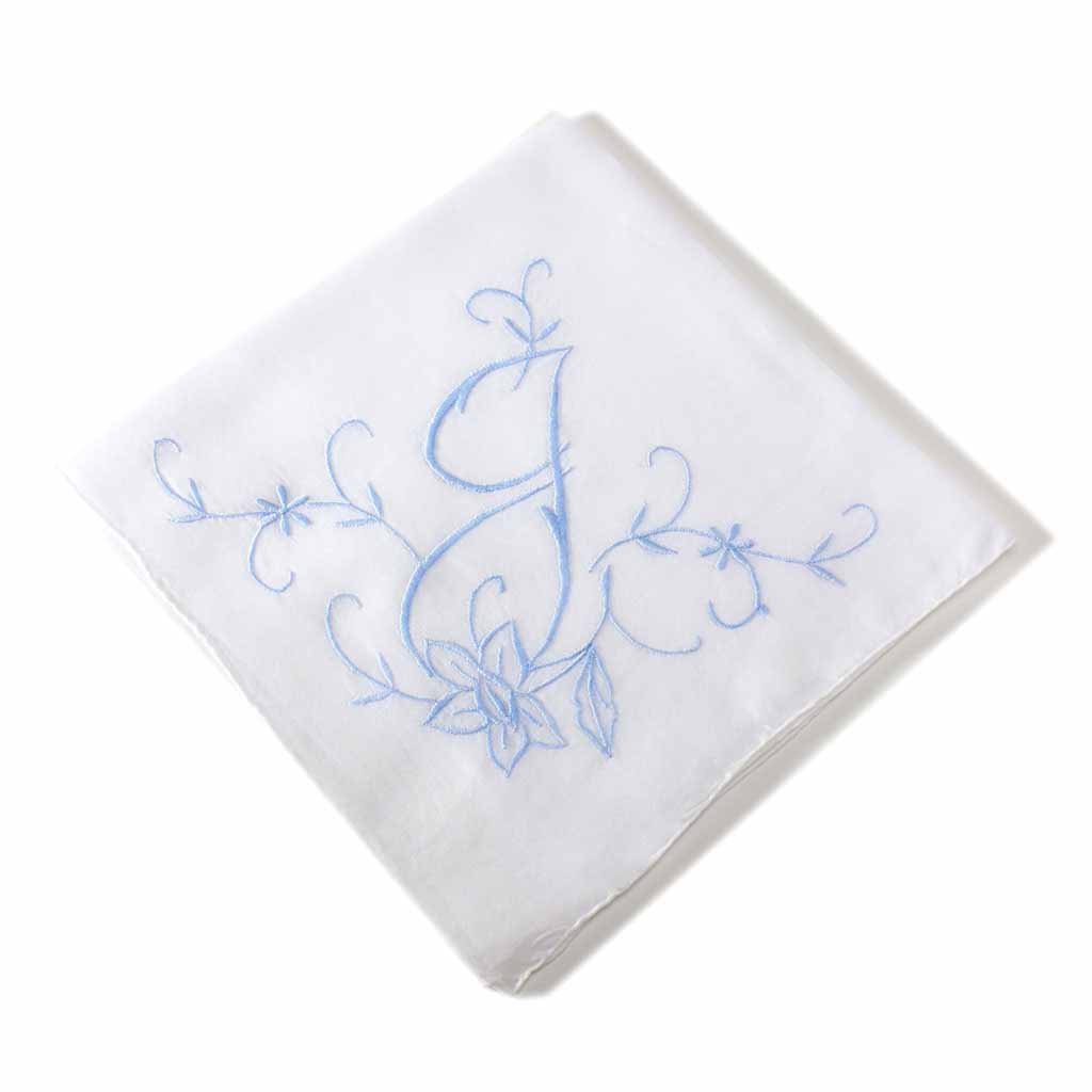 Extra Large Cotton Handkerchief with Monogram Embroidery eBay