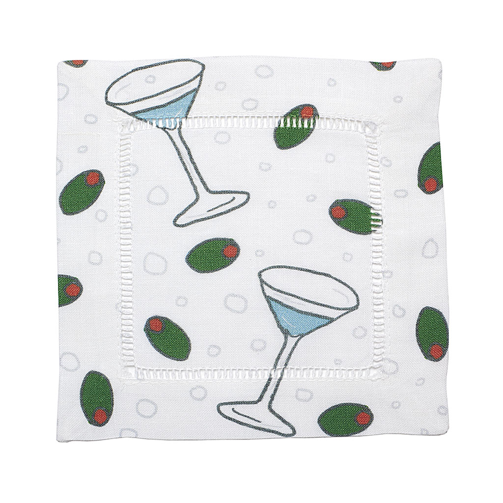 Social Soiree Martini Printed Cocktail Napkin Set