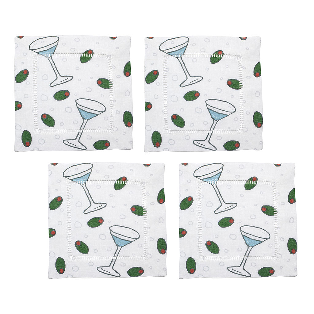 Social Soiree Martini Printed Cocktail Napkin Set