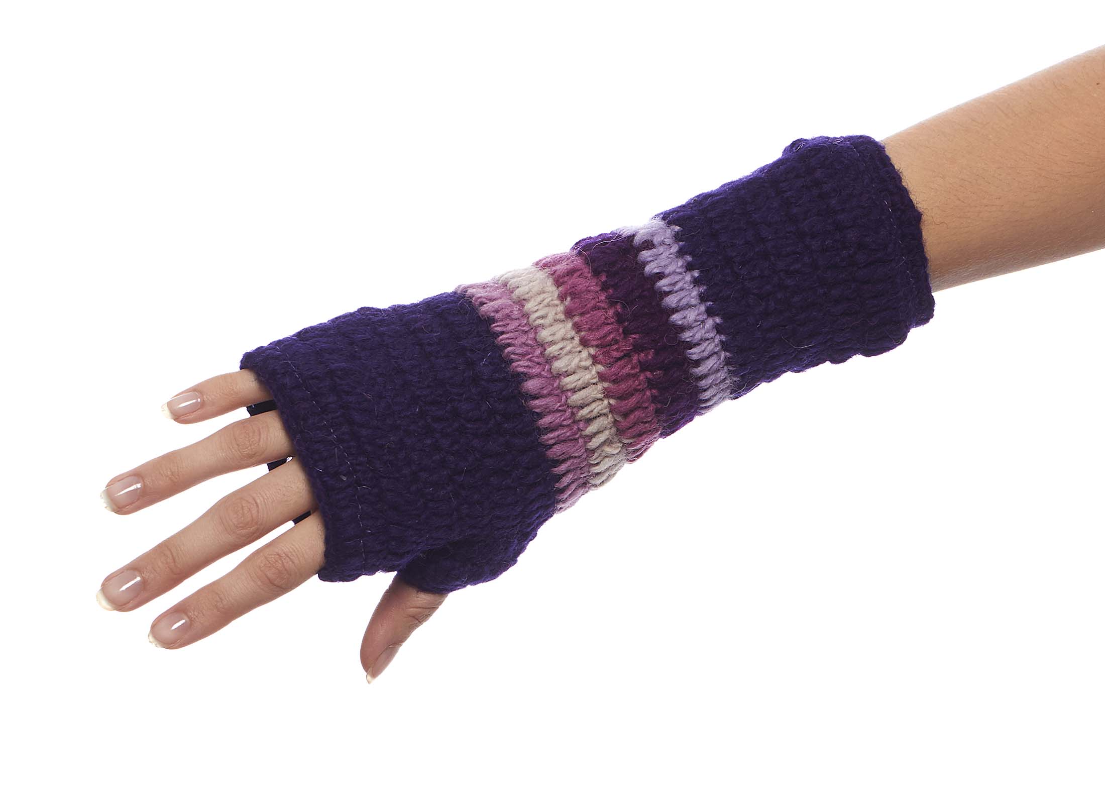 Hand Knitted Wool Hand Warmers with Fleece Lining eBay