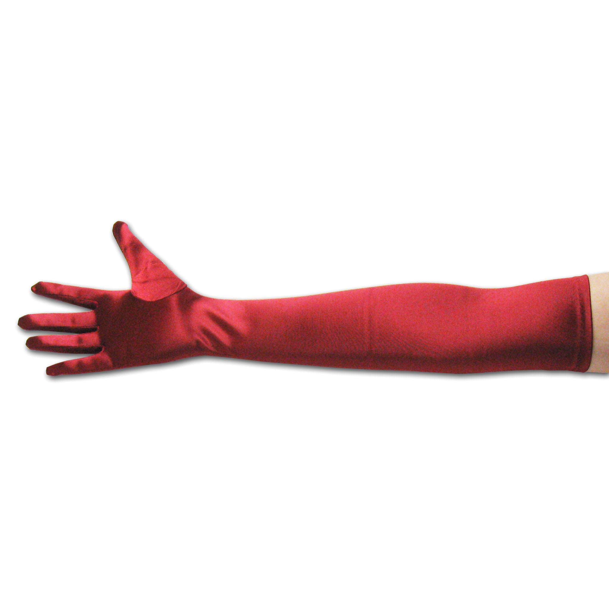 22" Classic Adult Size Opera Length Satin Gloves