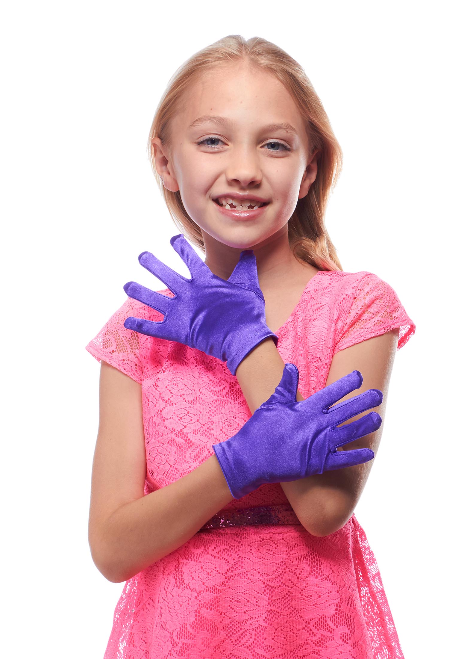 Elegant Ingenue Girl's Satin Wrist Length Gloves eBay