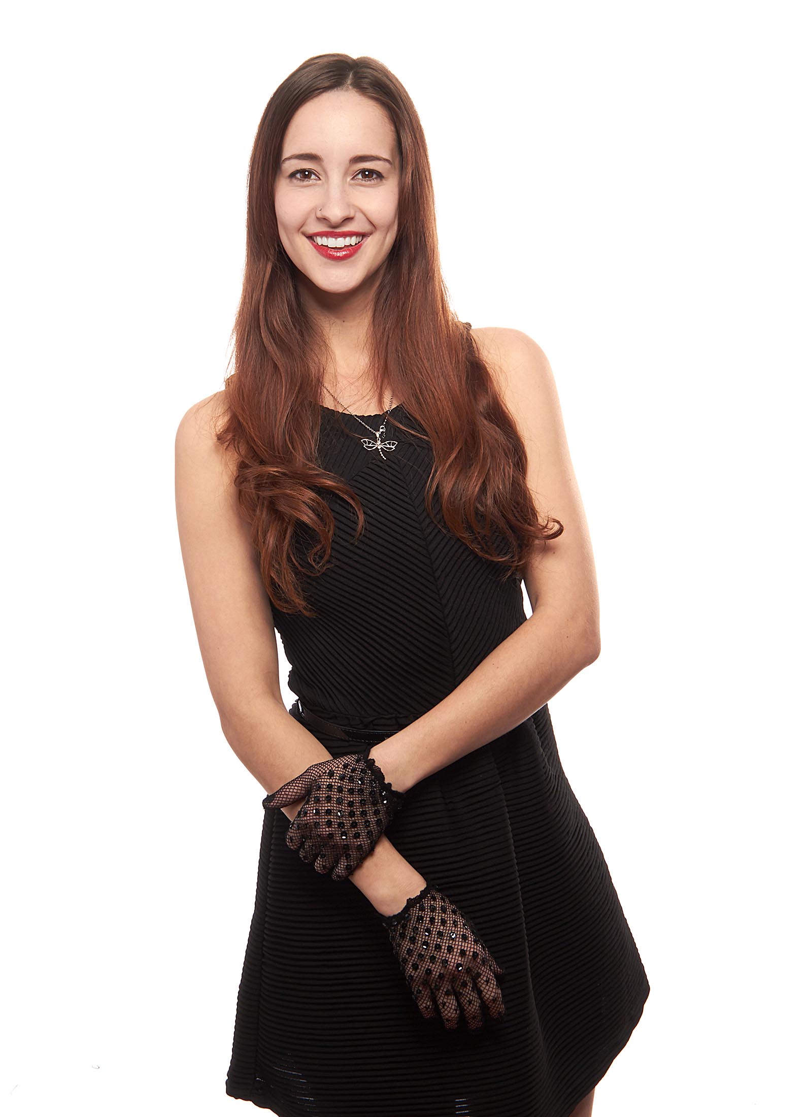 First Impression Wrist Length Gloves with Sequins