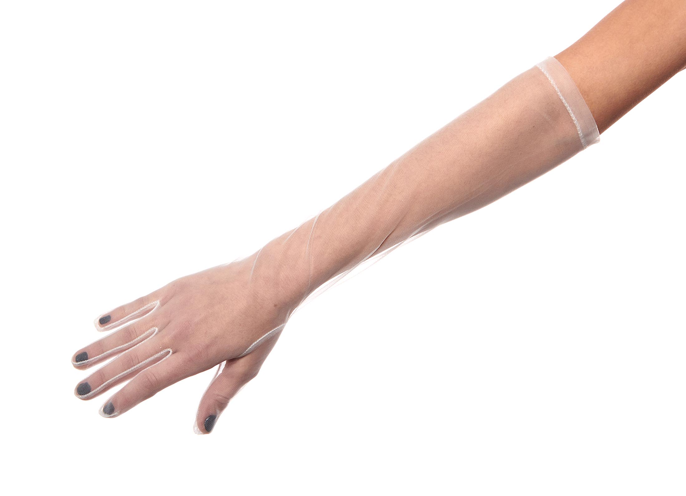 Sleek and Sheer Dyeable Over the Elbow Length Gloves