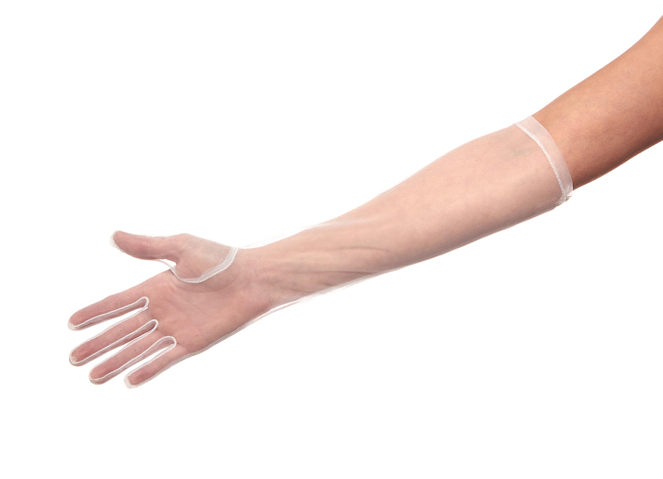 Sleek and Sheer Dyeable Over the Elbow Length Gloves