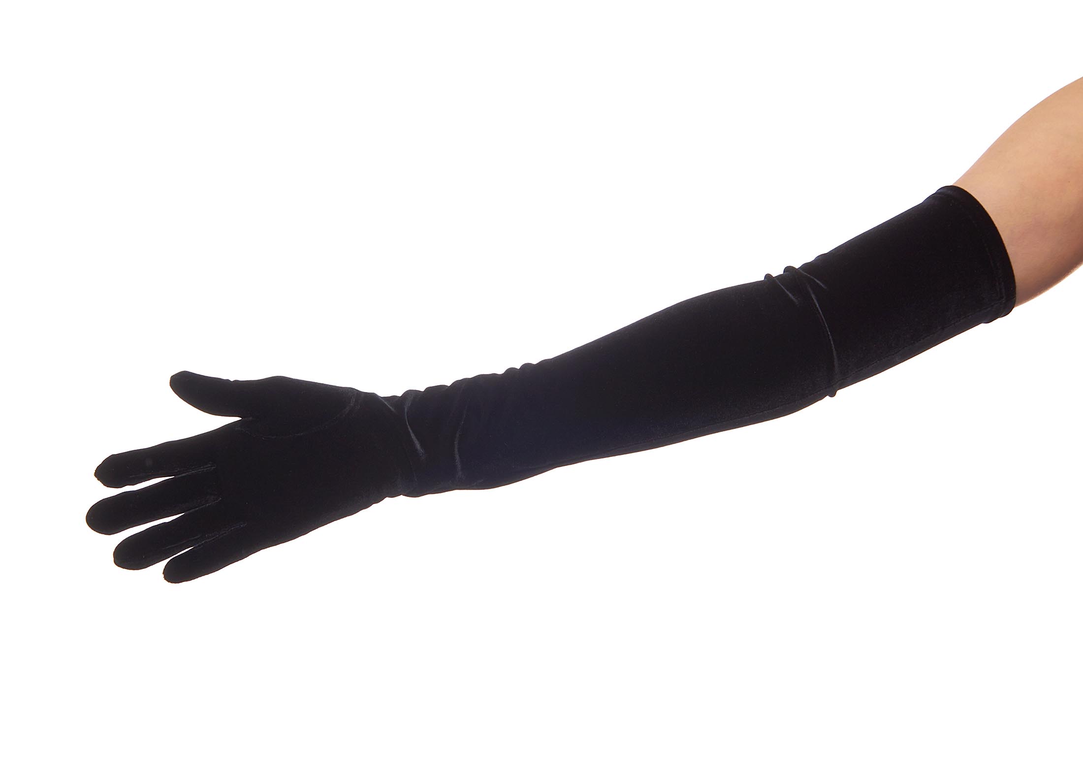 Velvet Opera Length Gloves for Ladies