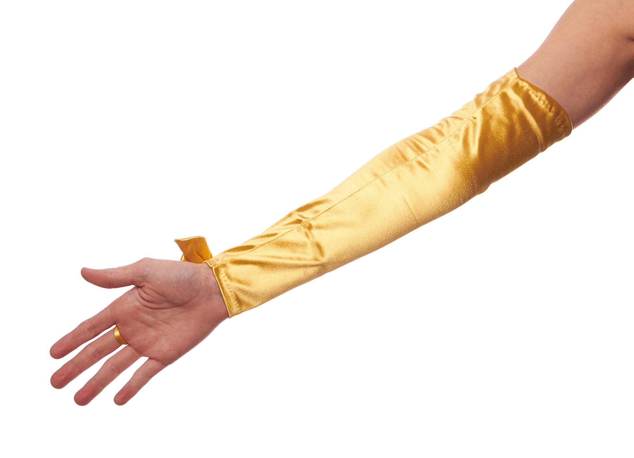 Heartbreaker Opera Length Fingerless Gloves with Bow Accent